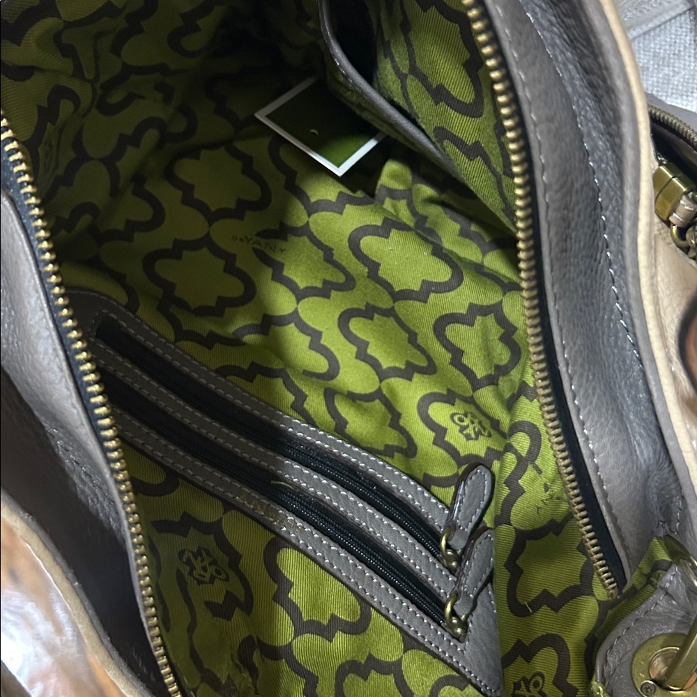 orYANY Elegant Leather Tan and Brown Bag - Picture 10 of 10